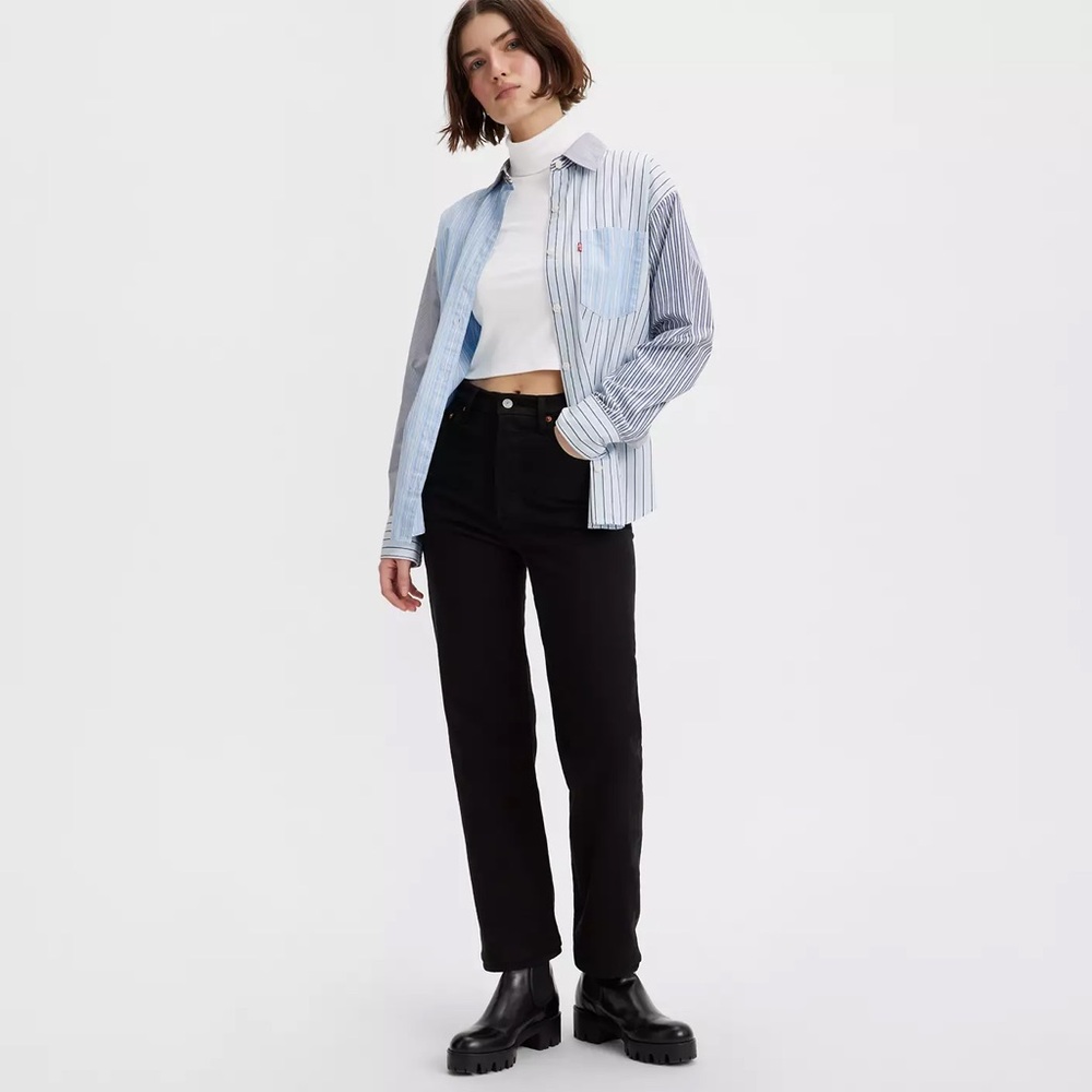Levi’s Black Ribcage Straight Jeans